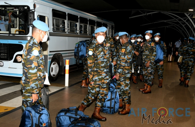 SECOND REPLACEMENT GROUP DEPARTS SRI LANKA FOR 5TH SLAF AVIATION CONTINGENT OF UNMISS