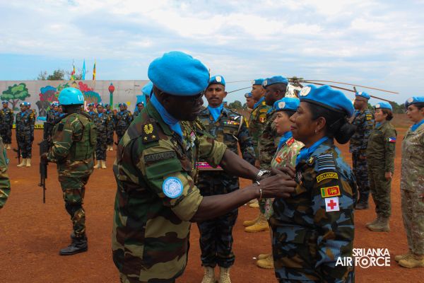A ‘GUWAN MIMEDAL AWARDING PARADE HONOURS 9TH SLAF CONTINGENT'S COMMITMENT TO MINUSCA AT CENTRAL AFRICAN REPUBLIC