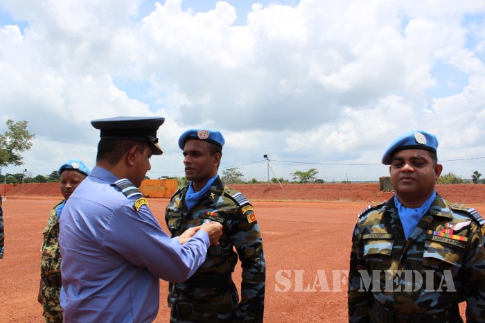 UN Peace Keeping Medal Award Ceremony of Sri Lanka Aviation Unit MINUSCA