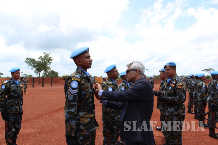 UN Peace Keeping Medal Award Ceremony of Sri Lanka Aviation Unit MINUSCA