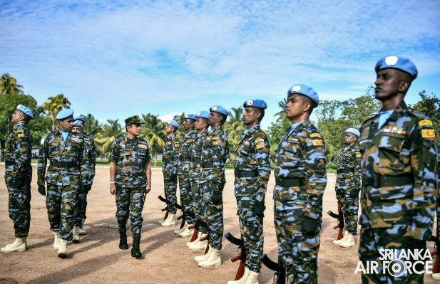 9TH CONTINGENT OF UN PEACEKEEPING MISSION TO THE CENTRAL AFRICAN REPUBLIC PASS OUT AT SLAF BASE KATUNAYAKE