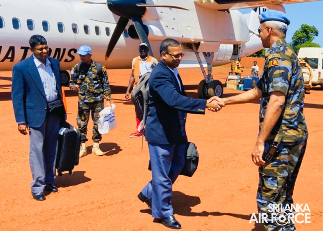 HIGHER LEVEL SUPERVISION VISIT AT SRI LANKA AVIATION UNIT,
MINUSCA, CENTRAL AFRICAN REPUBLIC