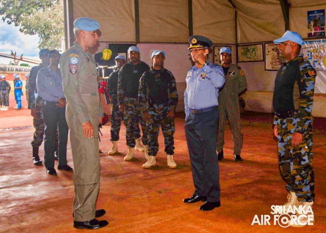 HIGHER LEVEL SUPERVISION VISIT AT SRI LANKA AVIATION UNIT,
MINUSCA, CENTRAL AFRICAN REPUBLIC
