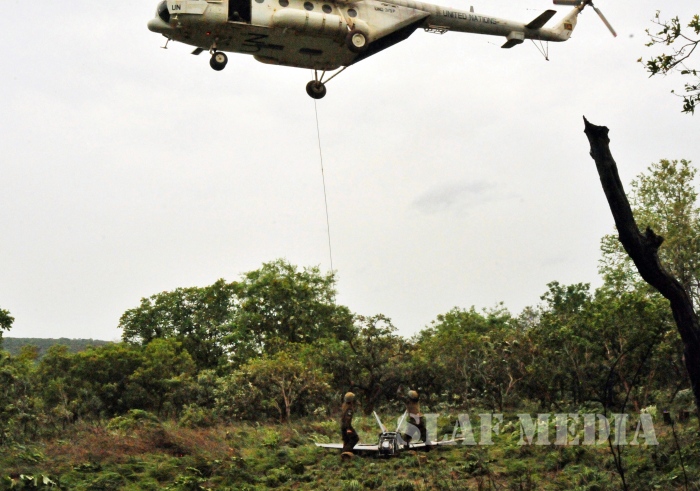 Underslung Operation Carried Out by Sri Lanka Aviation Contingent in MINUSCA