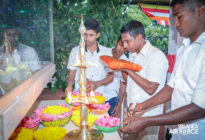 SRI LANKA AVIATION CONTINGENT MARKS VESAK IN CENTRAL AFRICAN REPUBLIC