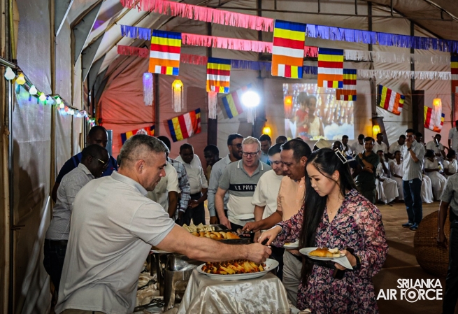 SRI LANKA AVIATION CONTINGENT MARKS VESAK IN CENTRAL AFRICAN REPUBLIC