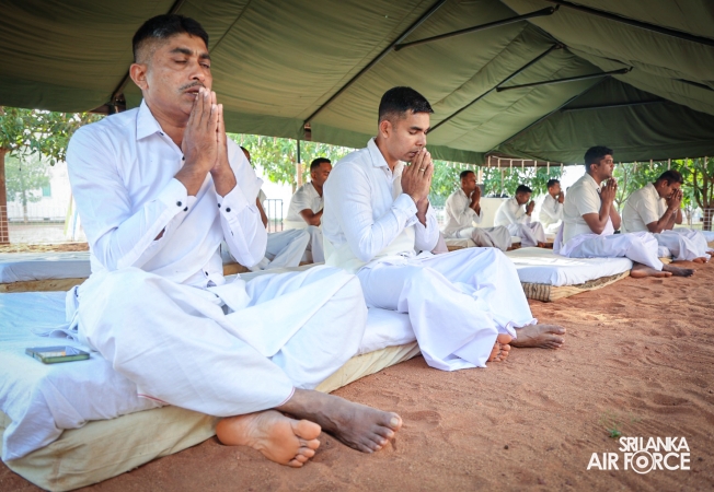 SRI LANKA AVIATION CONTINGENT MARKS VESAK IN CENTRAL AFRICAN REPUBLIC