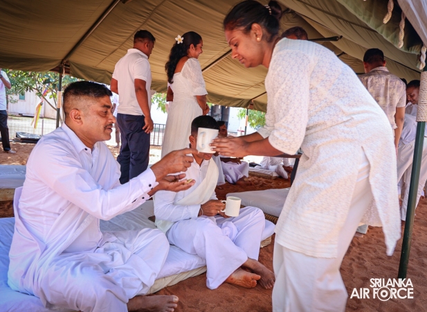 SRI LANKA AVIATION CONTINGENT MARKS VESAK IN CENTRAL AFRICAN REPUBLIC