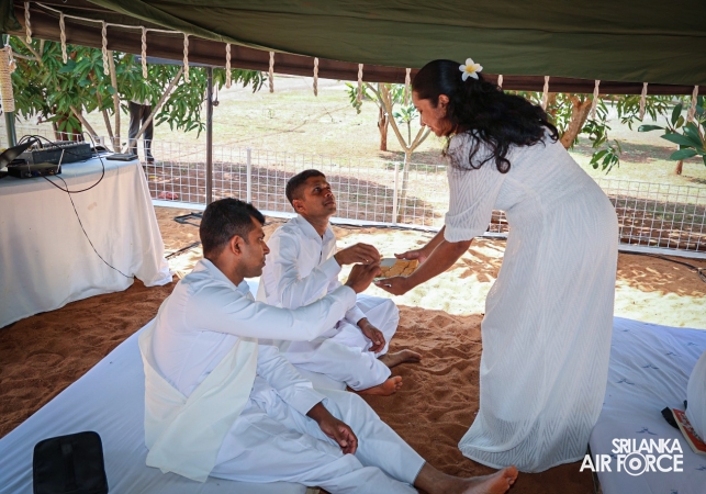 SRI LANKA AVIATION CONTINGENT MARKS VESAK IN CENTRAL AFRICAN REPUBLIC