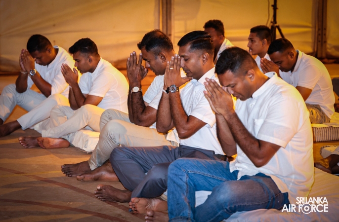SRI LANKA AVIATION CONTINGENT MARKS VESAK IN CENTRAL AFRICAN REPUBLIC