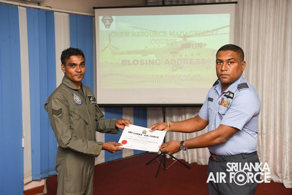 CREW
RESOURCE MANAGEMENT PROGRAMME CONDUCTS FOR AIRCREW MEMBERS DETAILED FOR
NEXT UN MISSION