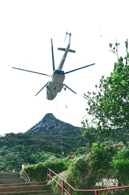 MI 17
HELICOPTER OF SLAF SUPPORTS VITAL INFRASTRUCTURE PROJECT ON ADAM'S PEAK