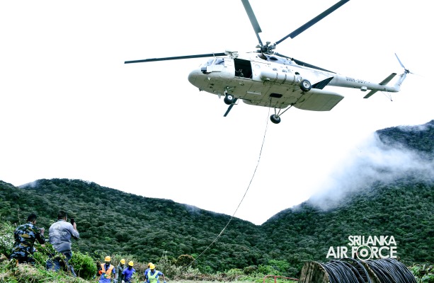 MI 17
HELICOPTER OF SLAF SUPPORTS VITAL INFRASTRUCTURE PROJECT ON ADAM'S PEAK
