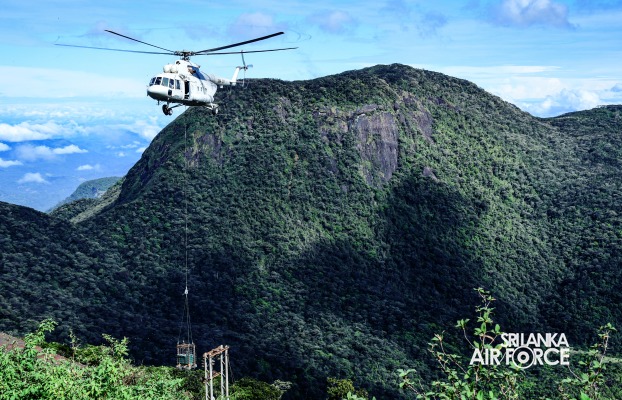 MI 17
HELICOPTER OF SLAF SUPPORTS VITAL INFRASTRUCTURE PROJECT ON ADAM'S PEAK