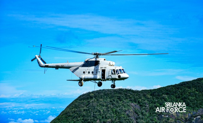 MI 17
HELICOPTER OF SLAF SUPPORTS VITAL INFRASTRUCTURE PROJECT ON ADAM'S PEAK