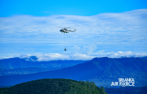 MI 17
HELICOPTER OF SLAF SUPPORTS VITAL INFRASTRUCTURE PROJECT ON ADAM'S PEAK
