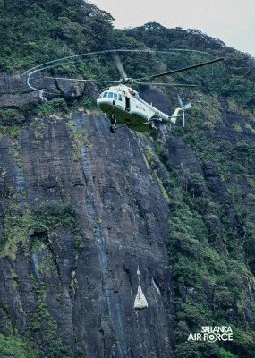 MI 17
HELICOPTER OF SLAF SUPPORTS VITAL INFRASTRUCTURE PROJECT ON ADAM'S PEAK