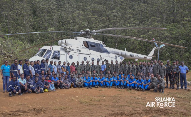 MI 17
HELICOPTER OF SLAF SUPPORTS VITAL INFRASTRUCTURE PROJECT ON ADAM'S PEAK