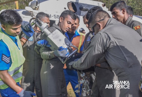 MI 17
HELICOPTER OF SLAF SUPPORTS VITAL INFRASTRUCTURE PROJECT ON ADAM'S PEAK