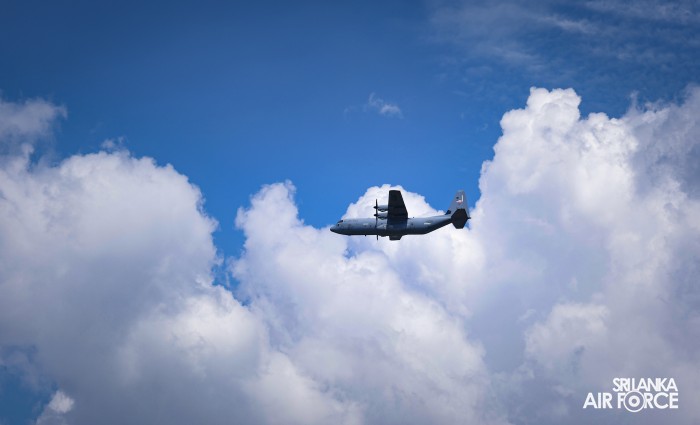 UNITED STATES AIR FORCE C-130 AIRCRAFT ARRIVE IN SRI LANKA TO SUPPORT CYCLONE DITWA RELIEF OPERATIONS