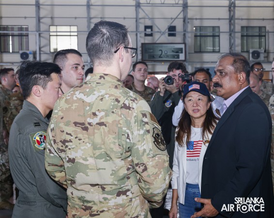 UNITED STATES AIR FORCE C-130 AIRCRAFT ARRIVE IN SRI LANKA TO SUPPORT CYCLONE DITWA RELIEF OPERATIONS
