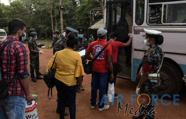 Civilians who complete Quarantine Leave for Homes from Vanni
