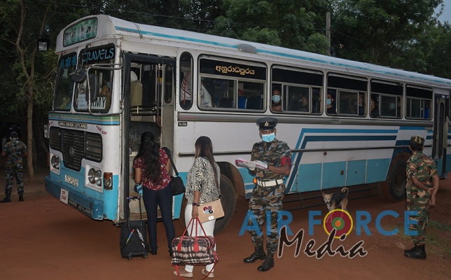 Civilians who Complete Quarantine Leave for Homes from Vanni