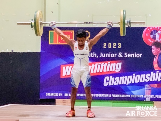 SLAF
MEN’S WEIGHTLIFTERS SECURE THE TITLE IN SRI LANKA YOUTH/SENIOR/JUNIOR
NOVICES WEIGHTLIFTING CHAMPIONSHIP – 2023