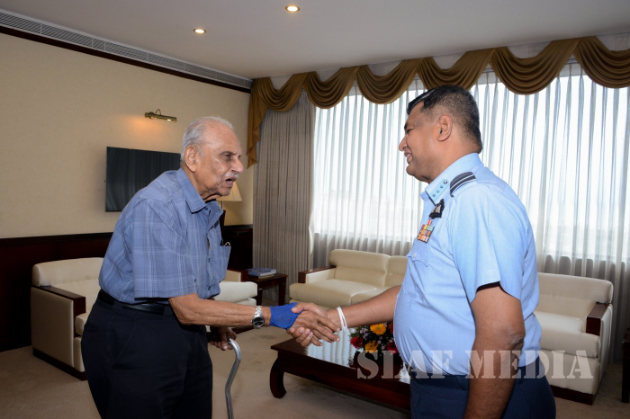 Ex Veteran of Rcyaf 1st Flying Intake Wing Commander(Retd) R Vivekananthan Visits AFHQ