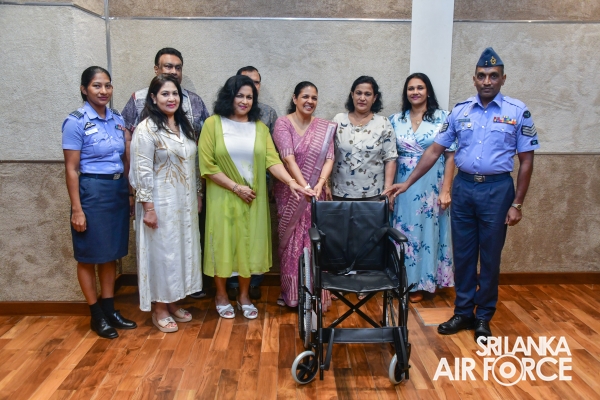 SEVA VANITHA UNIT ORGANIZES SPECIAL WHEELCHAIR DONATION PROGRAM AT SLAF HEADQUARTERS