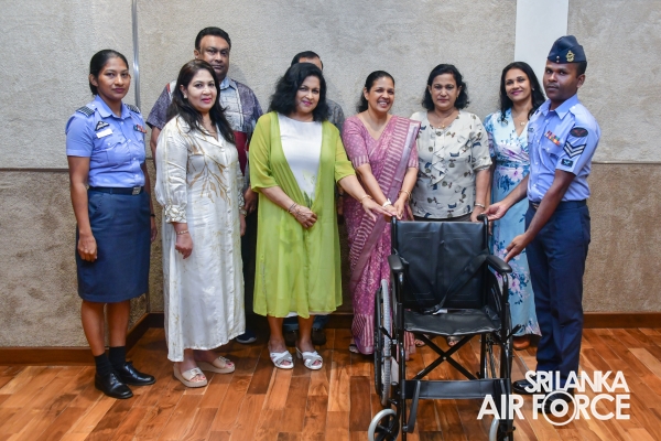 SEVA VANITHA UNIT ORGANIZES SPECIAL WHEELCHAIR DONATION PROGRAM AT SLAF HEADQUARTERS