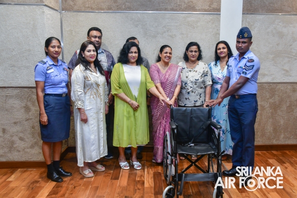 SEVA VANITHA UNIT ORGANIZES SPECIAL WHEELCHAIR DONATION PROGRAM AT SLAF HEADQUARTERS