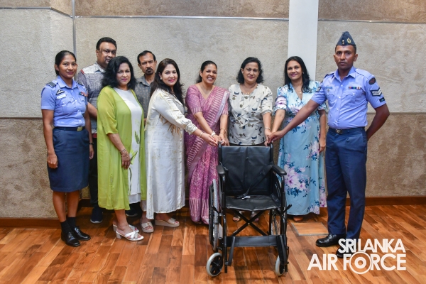 SEVA VANITHA UNIT ORGANIZES SPECIAL WHEELCHAIR DONATION PROGRAM AT SLAF HEADQUARTERS
