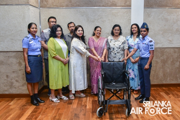 SEVA VANITHA UNIT ORGANIZES SPECIAL WHEELCHAIR DONATION PROGRAM AT SLAF HEADQUARTERS