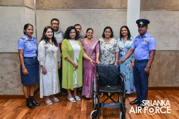 SEVA VANITHA UNIT ORGANIZES SPECIAL WHEELCHAIR DONATION PROGRAM AT SLAF HEADQUARTERS