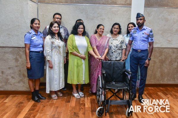 SEVA VANITHA UNIT ORGANIZES SPECIAL WHEELCHAIR DONATION PROGRAM AT SLAF HEADQUARTERS