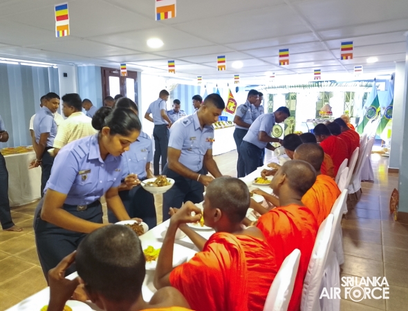 ALL-NIGHT PIRITH CHANTING CEREMONY AT SLAF STATION WEERAWILA
