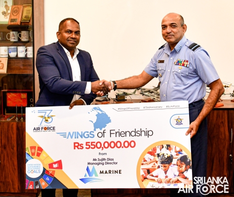 MARINE
SHIPPING SERVICES LANKA EXTENDS ASSISTANCE FOR ‘WINGS OF FRIENDSHIP’