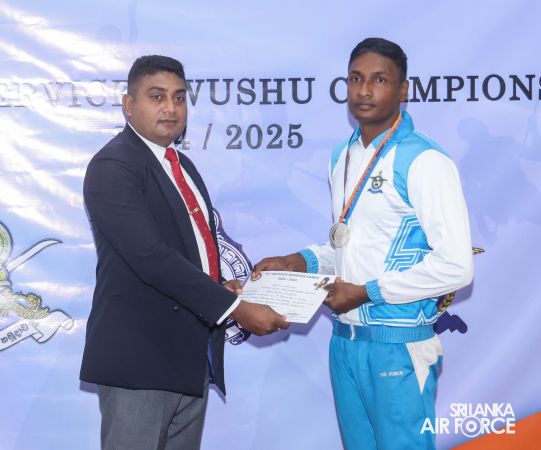 SLAF WOMEN’S TEAM DOMINATES AT 13th DEFENCE SERVICES WUSHU CHAMPIONSHIP 2025