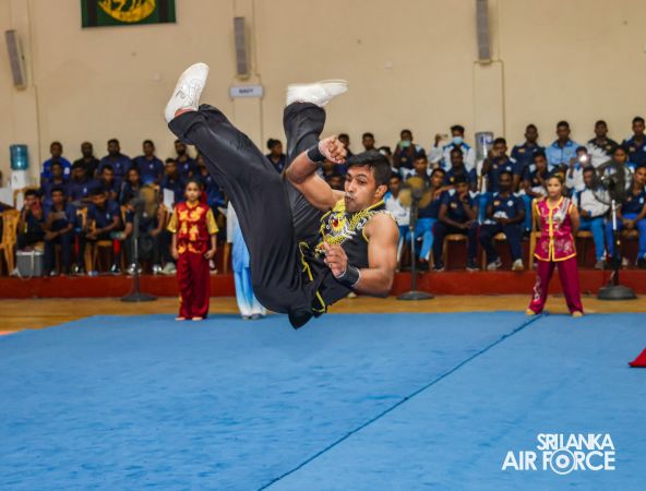 SLAF WOMEN’S TEAM DOMINATES AT 13th DEFENCE SERVICES WUSHU CHAMPIONSHIP 2025