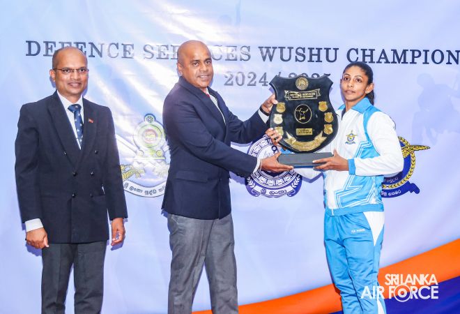 SLAF WOMEN’S TEAM DOMINATES AT 13th DEFENCE SERVICES WUSHU CHAMPIONSHIP 2025