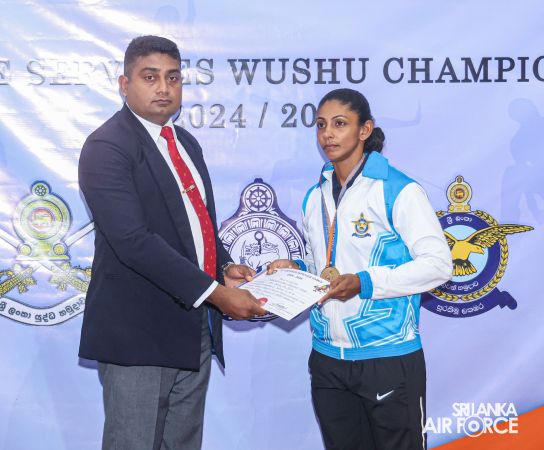 SLAF WOMEN’S TEAM DOMINATES AT 13th DEFENCE SERVICES WUSHU CHAMPIONSHIP 2025