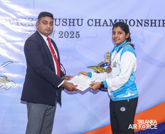 SLAF WOMEN’S TEAM DOMINATES AT 13th DEFENCE SERVICES WUSHU CHAMPIONSHIP 2025