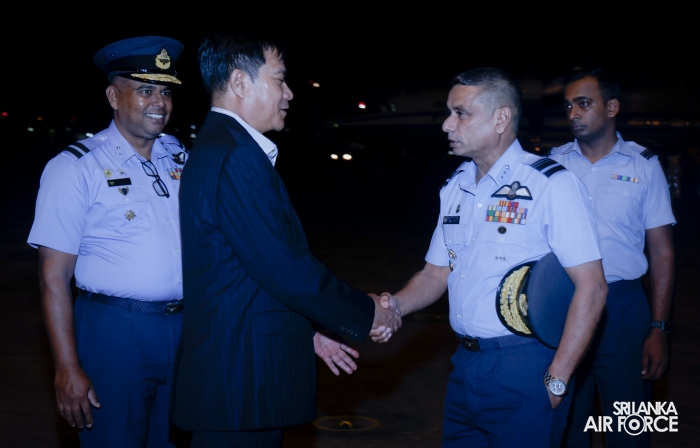 MYANMAR AIR FORCE (MAF) Y-8 AIRCRAFT ARRIVES IN SRI LANKA WITH HUMANITARIAN RELIEF