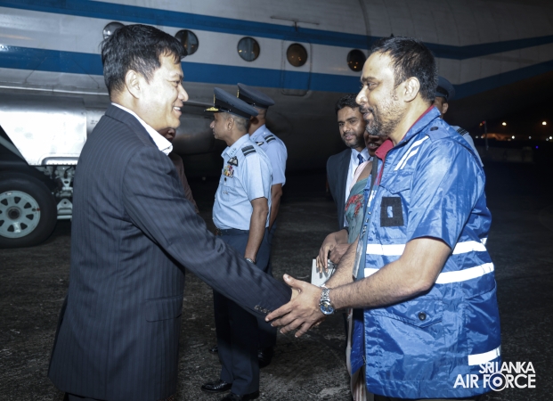 MYANMAR AIR FORCE (MAF) Y-8 AIRCRAFT ARRIVES IN SRI LANKA WITH HUMANITARIAN RELIEF
