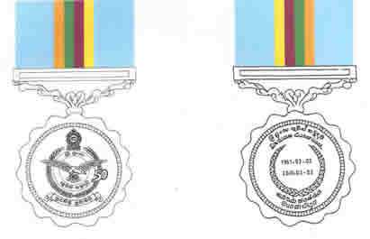 Sri 
Lanka Air Force 50th Anniversary Medal