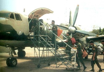 Troops Embarking a BAE-748